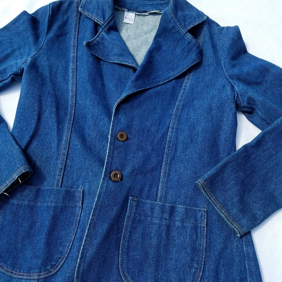 VTG 70's Wrangler Cotton Blue Denim Jacket - Picture 9 of 10